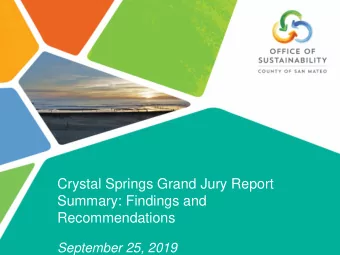 Recommendations  September 25, 2019  FINDINGS: Previous Planning Efforts   A completed CSRT is