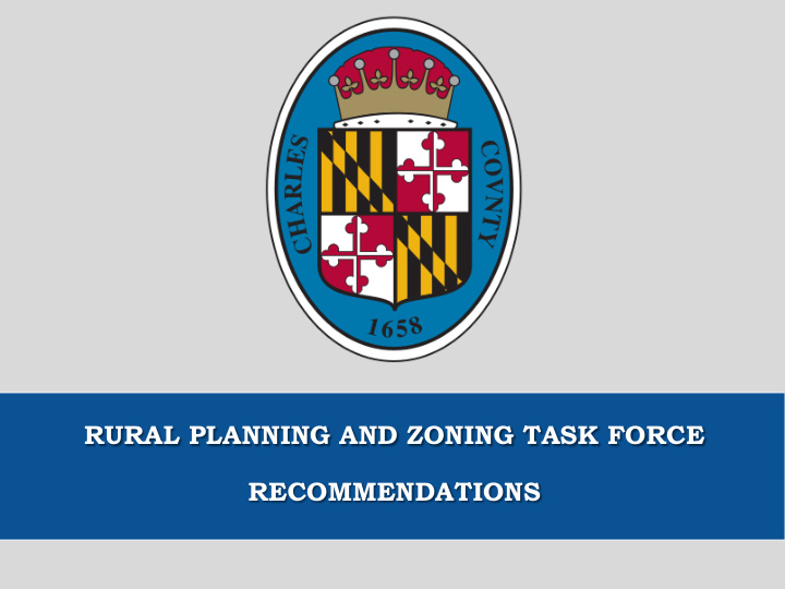rural planning and zoning task force recommendations