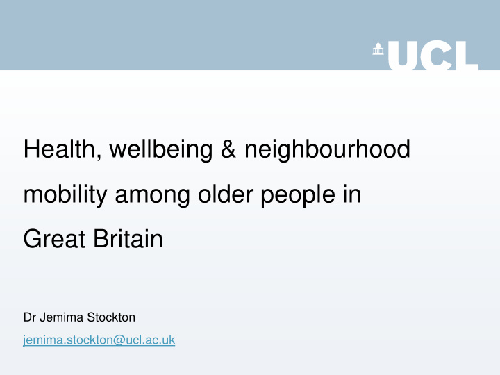 health wellbeing neighbourhood