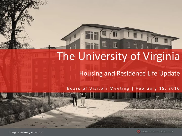 the university of virginia