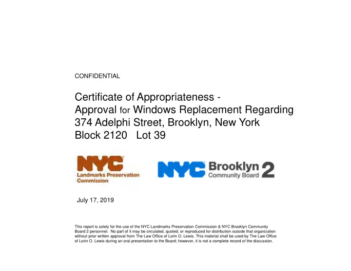 certificate of appropriateness approval for windows