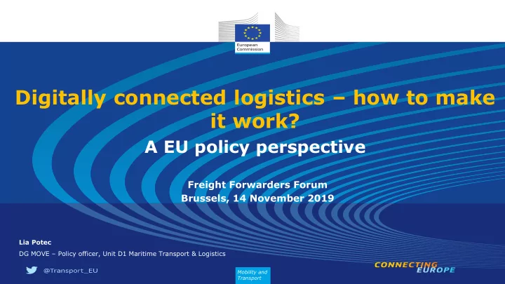 digitally connected logistics how to make it work