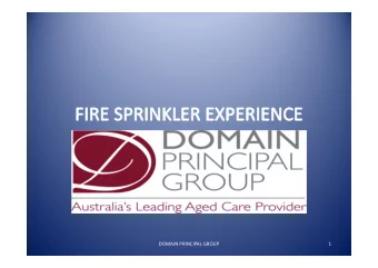 DOMAIN PRINCIPAL GROUP  1  Project Manager  Ben Deagan  Background Project  installation of