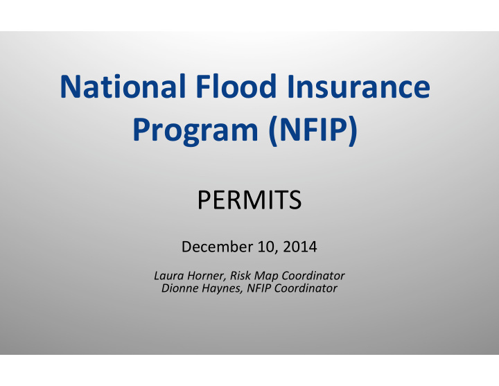 national flood insurance program nfip