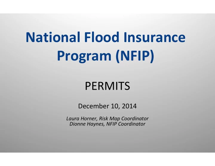 national flood insurance program nfip