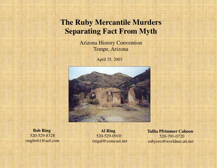 the ruby mercantile murders separating fact from myth