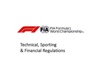 Te  Technical, Sporting  &amp;  &amp; Financial Regu  gulati  tion  ons  FIA/FOM - Project Plan for
