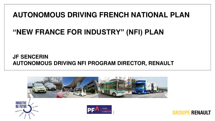 autonomous driving french national plan