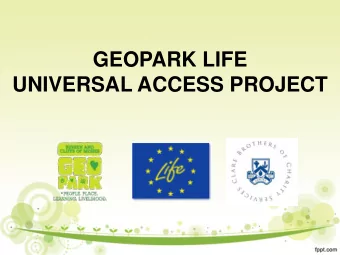 UNIVERSAL ACCESS PROJECT  INTRODUCTION  The Universal Access Research Project is a  programme