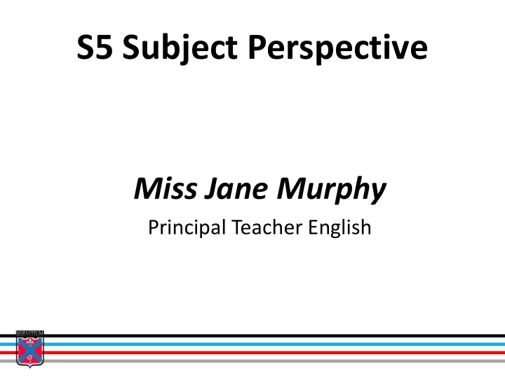 s5 subject perspective