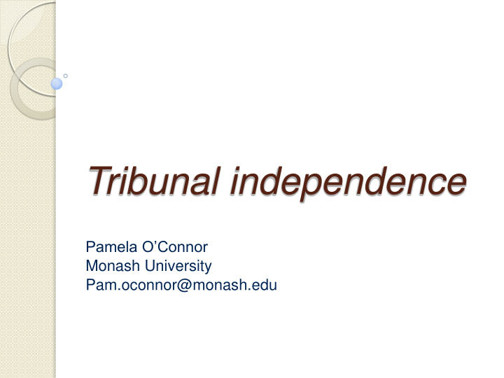 tribunal independence