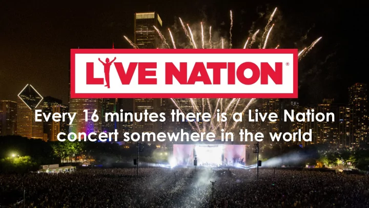 concert somewhere in the world forward looking statements