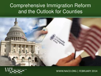 Comprehensive Immigration Reform The Senates Comprehensive Immigration Reform  and the Outlook