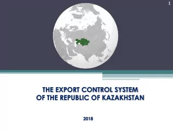 OF THE REPUBLIC OF KAZAKHSTAN  2018  3  Compliance  with  international  obligations  and