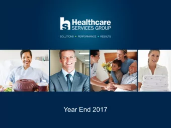 Year End 2017  Cautionary Statement Regarding Forward-Looking Statements  This presentation and any