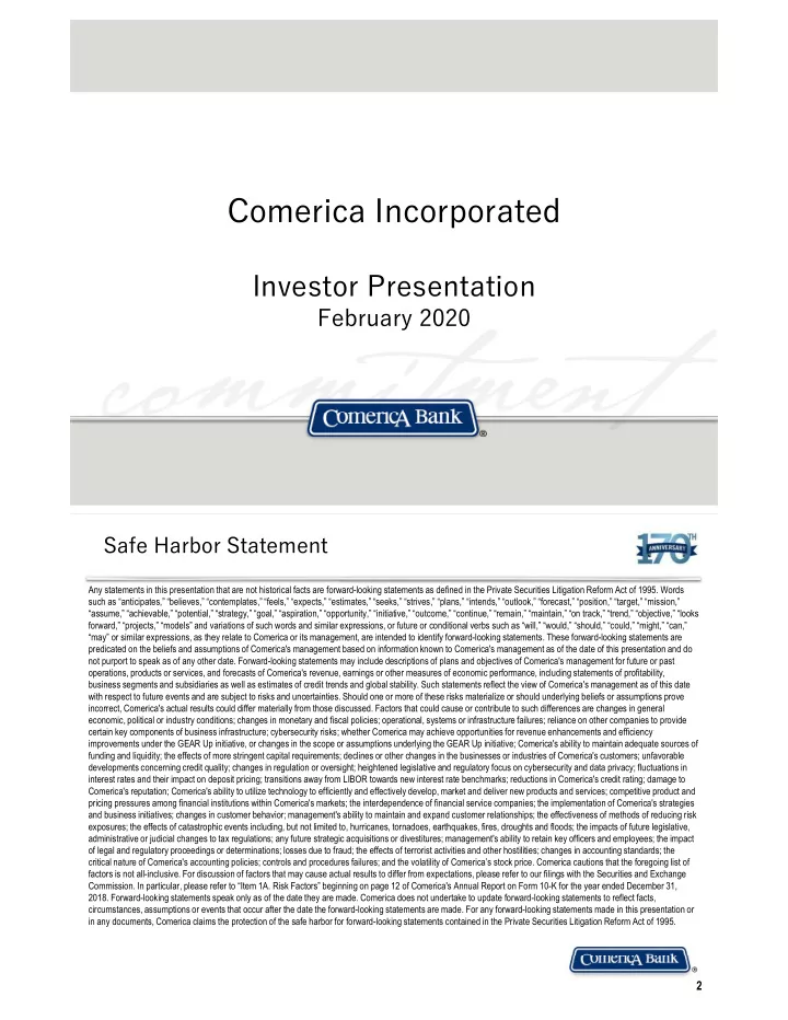 comerica incorporated