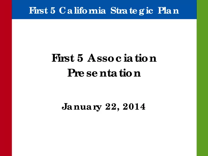 f ir st 5 assoc iation pr e se ntation