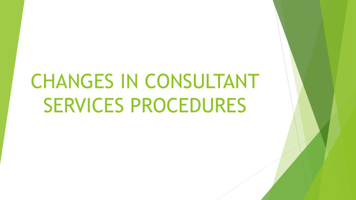 services procedures two types of contracts