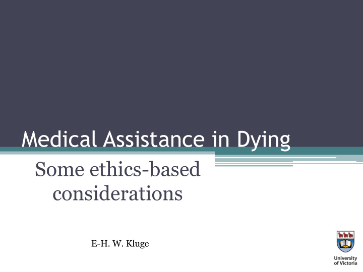 medical assistance in dying