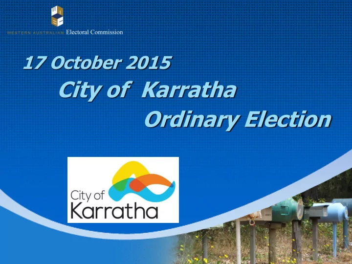 ordinary election postal elections