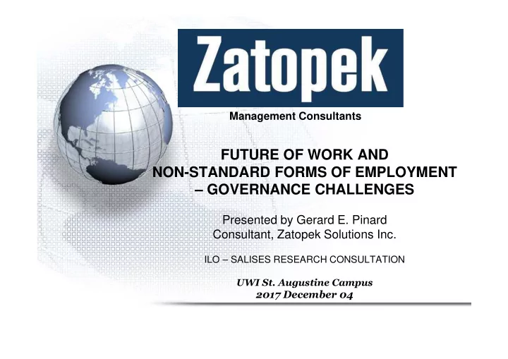 future of work and non standard forms of employment