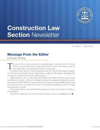 T  he state of the economy continues to adversely impact construction in New Jersey,  and we, as