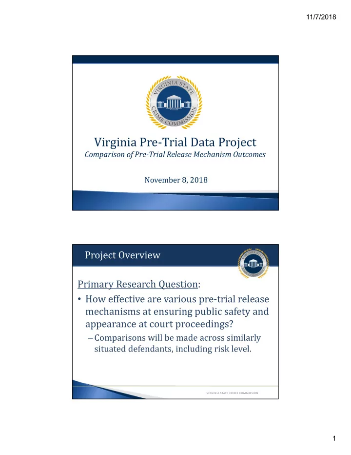 virginia pre trial data project