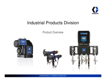 Industrial Products Division    2013 Sales by
