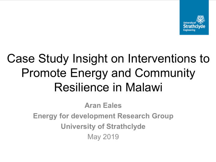 case study insight on interventions to promote energy and