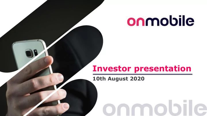 investor presentation