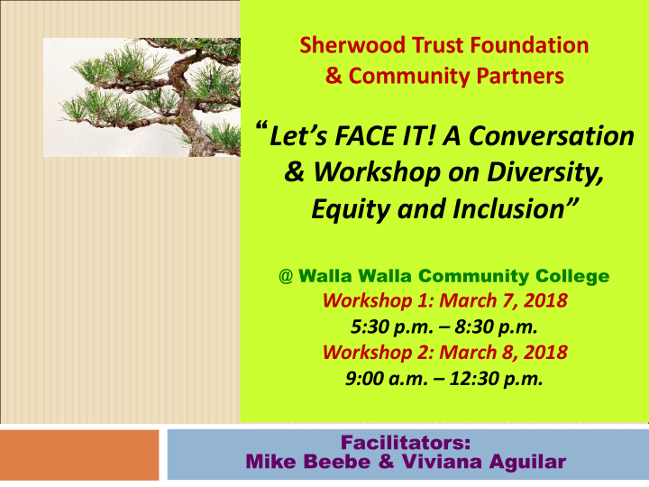 let s face it a conversation workshop on diversity equity
