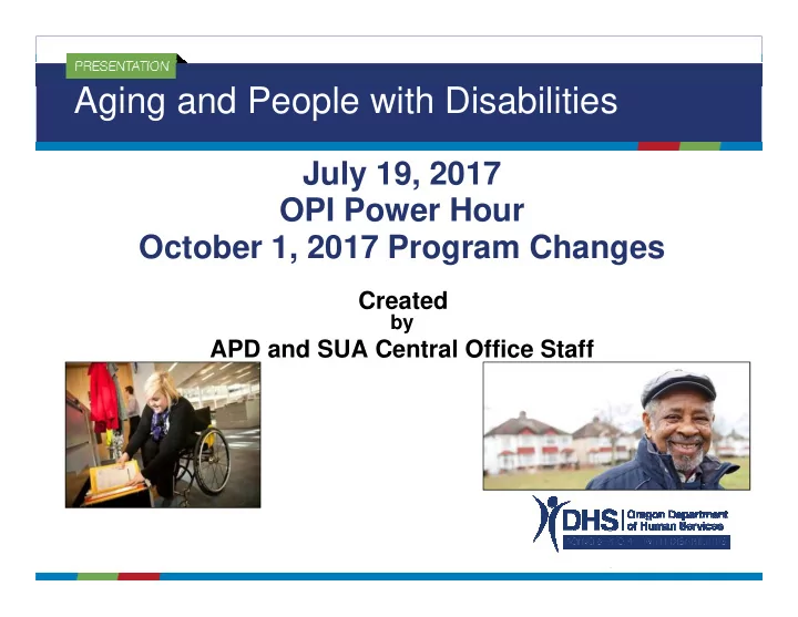 aging and people with disabilities