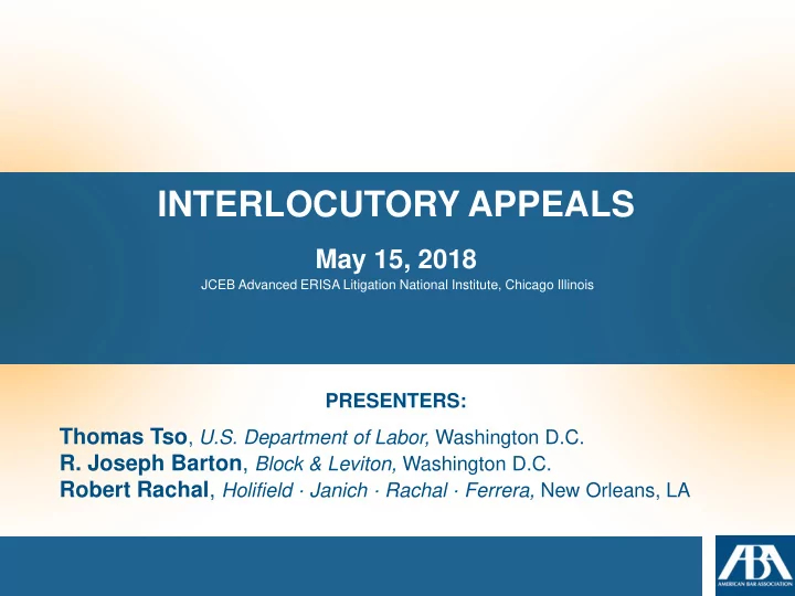 interlocutory appeals