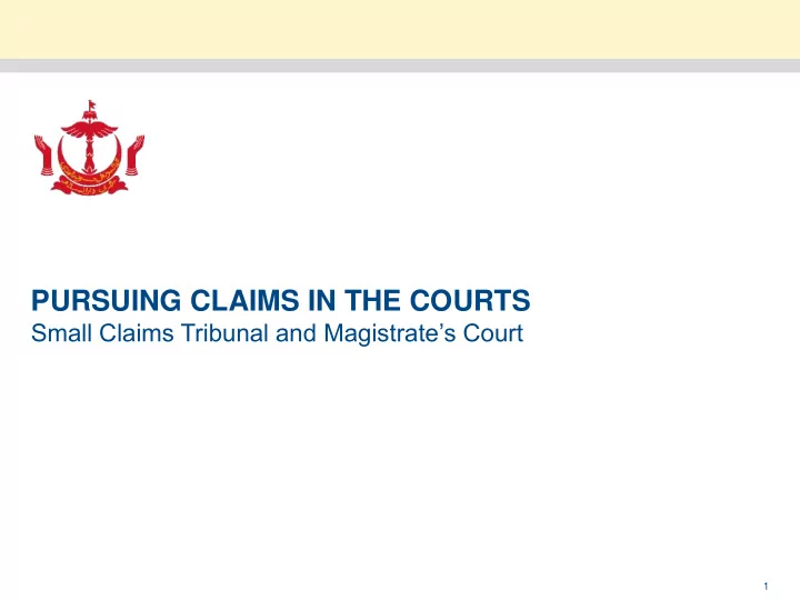 pursuing claims in the courts