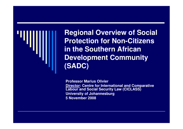 regional overview of social protection for non citizens