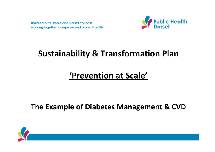 sustainability amp transformation plan prevention at scale