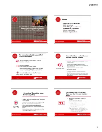 ICRC  activities conducted by the Movement in situations of  international field  conflict.