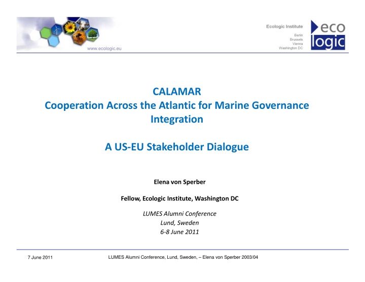 calamar cooperation across the atlantic for marine