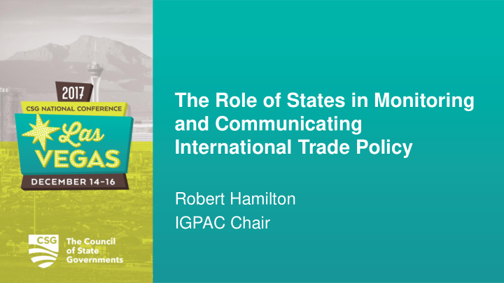 international trade policy