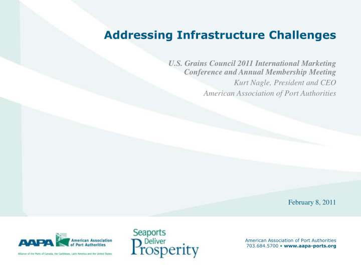 addressing infrastructure challenges