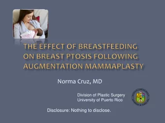 Norma Cruz, MD  Division of Plastic Surgery University of Puerto Rico Disclosure: Nothing to