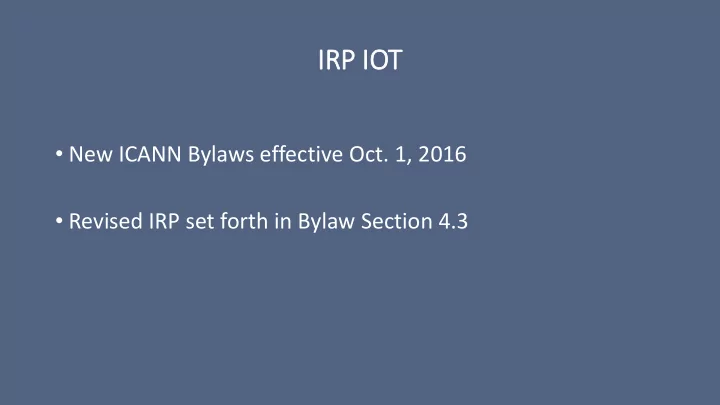 ir irp io iot