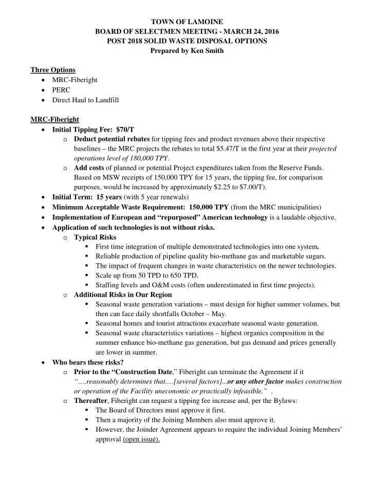town of lamoine board of selectmen meeting march 24 2016