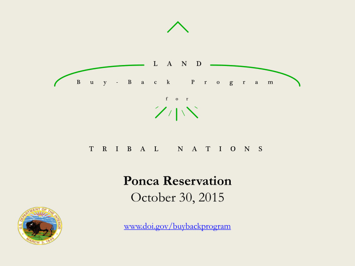 ponca reservation october 30 2015 doi gov buybackprogram