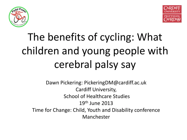 children and young people with
