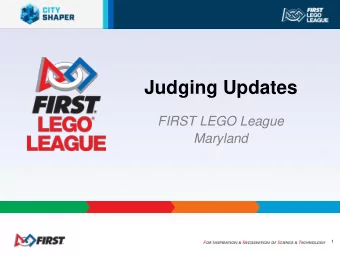 Judging Updates  FIRST LEGO League  Maryland  1  NEW!  Team Meeting Guide &amp; Engineering