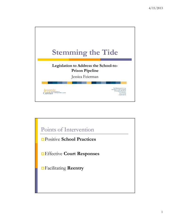 stemming the tide