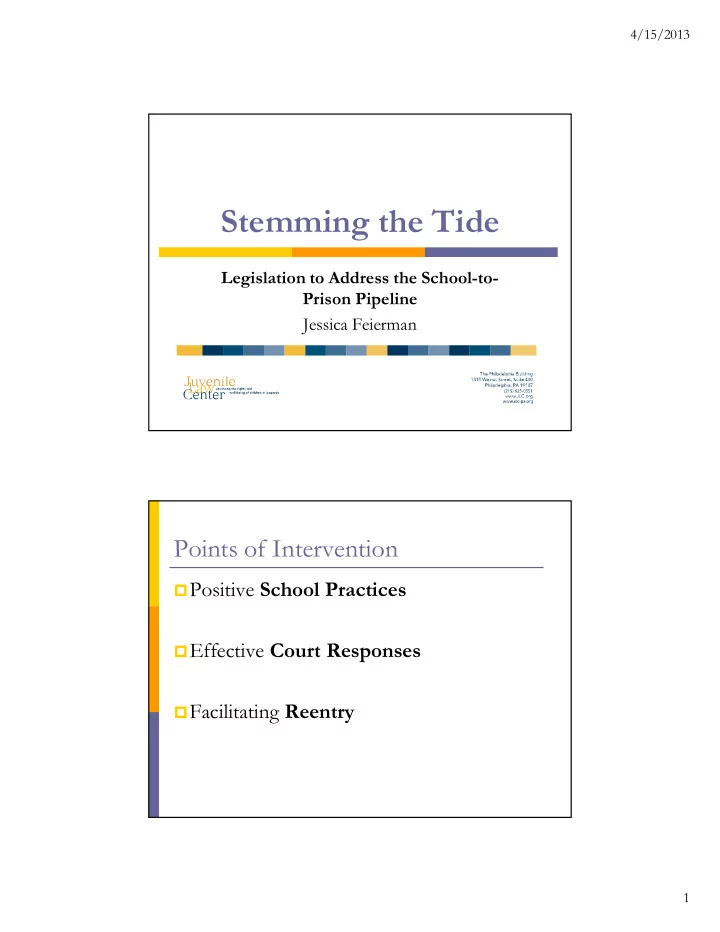 stemming the tide