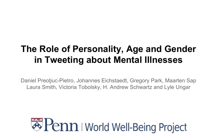 the role of personality age and gender in tweeting about