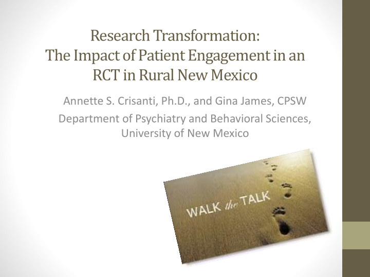 research transformation the impact of patient engagement